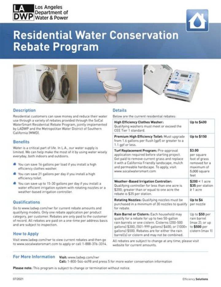 Are water conservation rebates taxable?