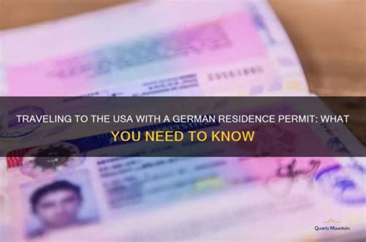 Can I travel to USA with German residence permit?