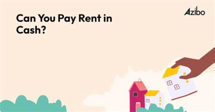 Can my tenant pay rent in cash?