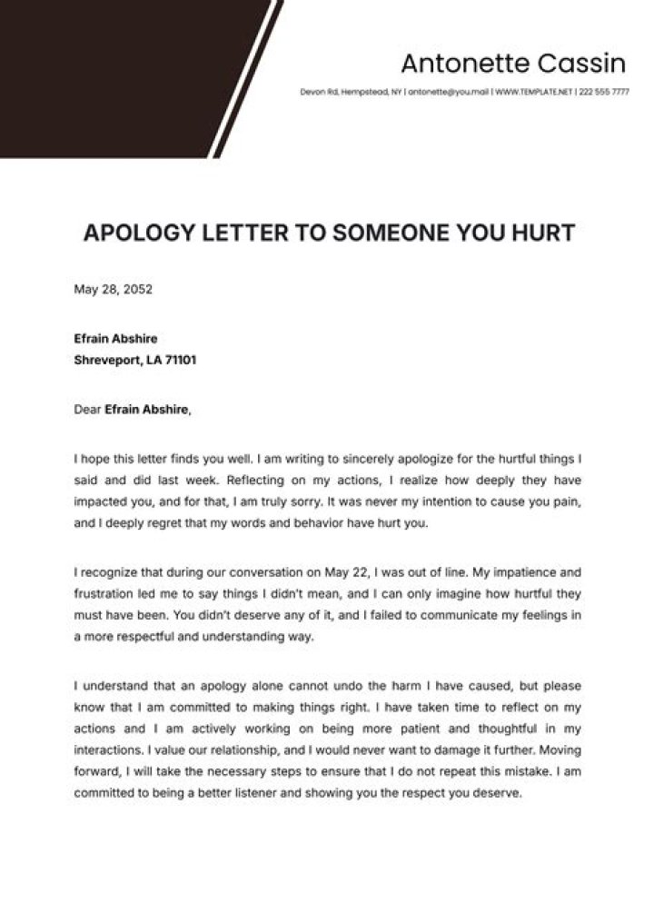 How do I apologize for hurting my wife?