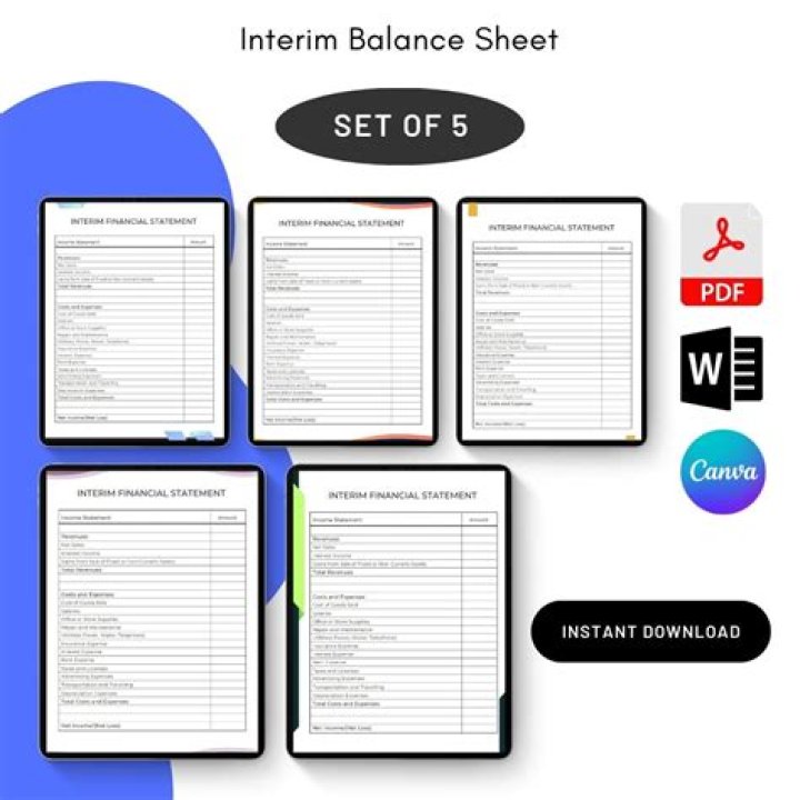How do you do an interim balance sheet?