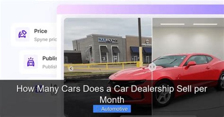 How many cars does a small dealership sell per month?