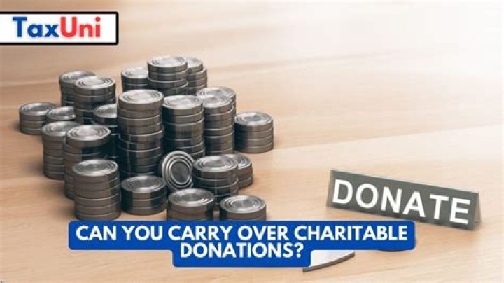 How many years can you carry over charitable donations?