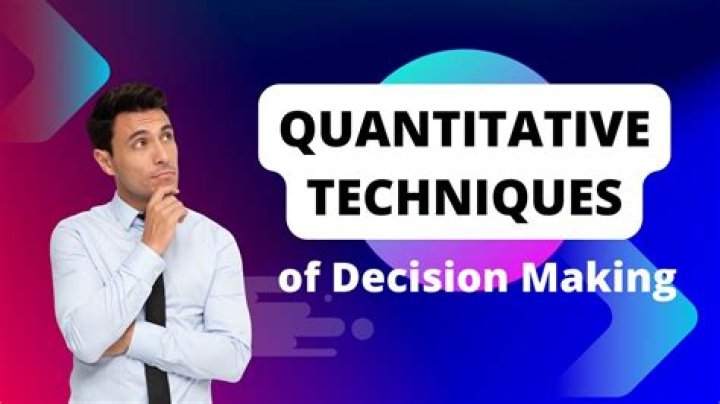 What are the uses of quantitative techniques?