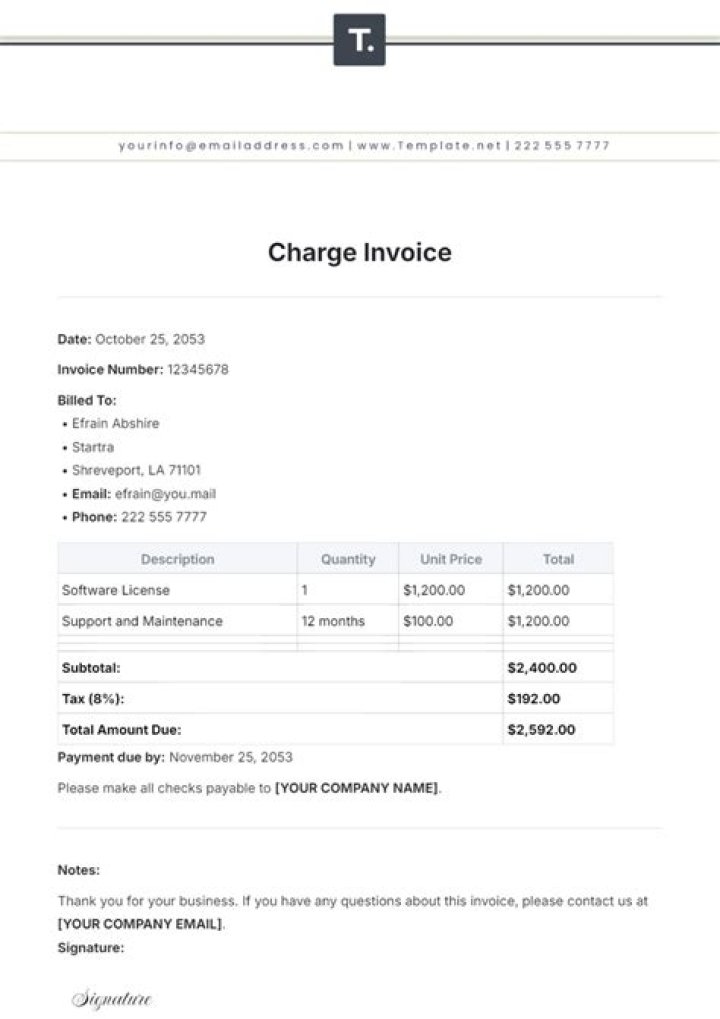 What information does a charging document include?