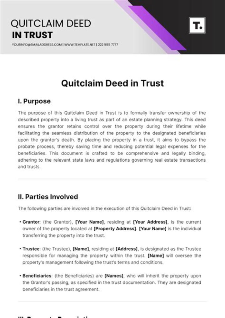 What is a quitclaim deed to a revocable trust?