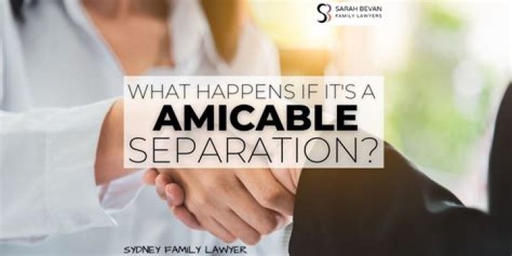 What is an amicable separation?