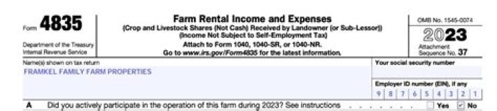 What is reported on Form 4835?